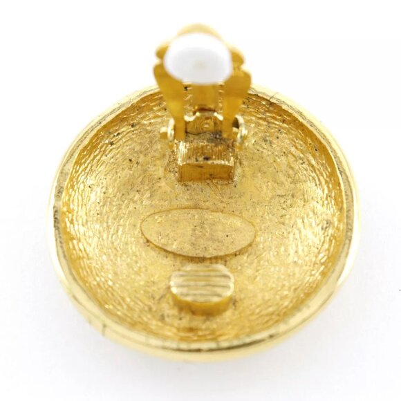 CHANEL COCO Mark Earring Plated Gold 30.0g Women - Picture 3 of 8
